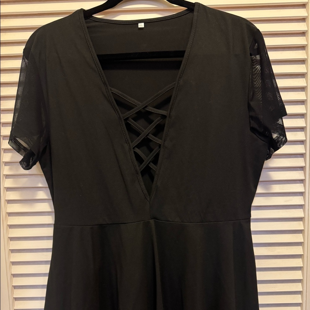 Cross cross peplum top